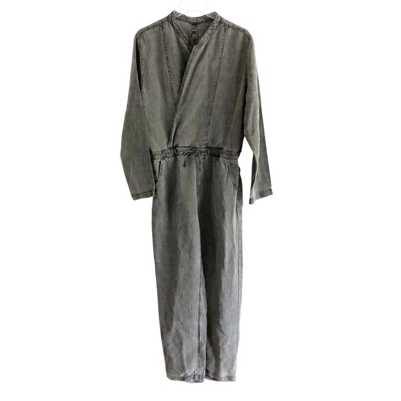 Free People NSF Women's Gray Jumpsuit Alana Tie Waist Medium - Picture 2 of 11